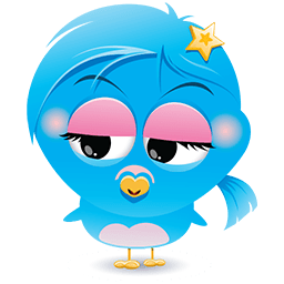 Blue Birdina Emoticon