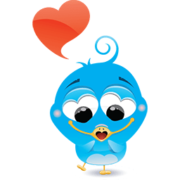 Birdie In Love Emoticon