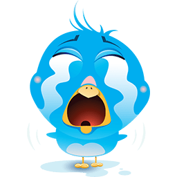 Blue Bird Sorrow Emoticon