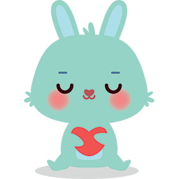 Bunny Loves You Emoticon