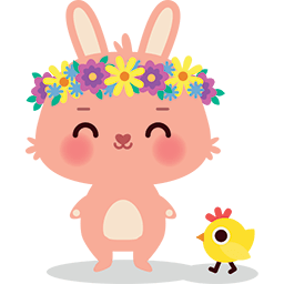 Springtime Bunny's Friend Emoticon