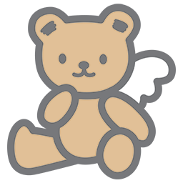 Thinking Sitting Bear Emoticon