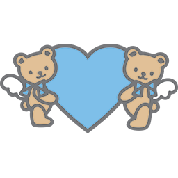 Bears Blue Heart Emoticon