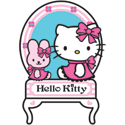 Kitty Bunny Mirror Emoticon