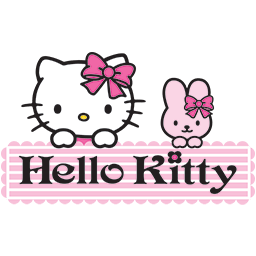 Kitty Bunny Hello Emoticon