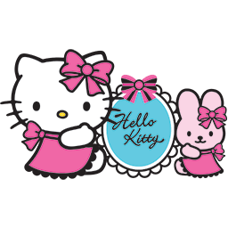 Kitty Bunny Bows Emoticon