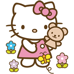 Kitty Bear Garden Emoticon