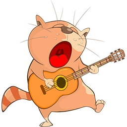 A Cappella Cat Emoticon