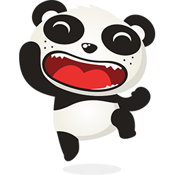 Excited Panda Emoticon