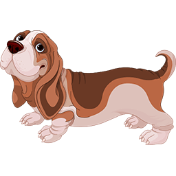 Happy Basset Emoticon