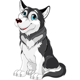 Lovely Husky Emoticon