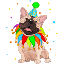 Frenchie Clown Emoticon