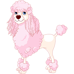 Poodle Fashionista Emoticon