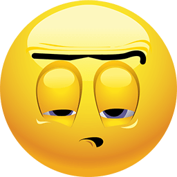 Unibrow Dizzy Emoticon