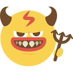 Devil And Pitchfork Emoticon