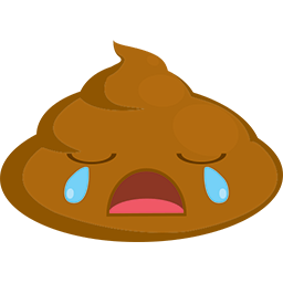 Poop Crying Emoticon