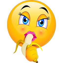 Sucking On A Banana Emoticon