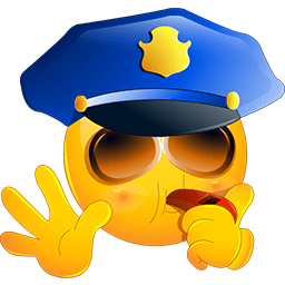 Police Stop Emoticon