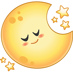 Asleep Moon Emoticon