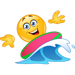 Surfing Fun Emoticon