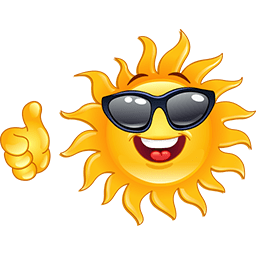 Sun Thumbs Up Emoticon