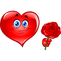 Heart And Rose Emoticon