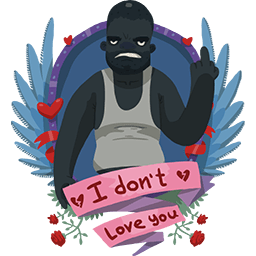 Don't Love U Black Guy Emoticon