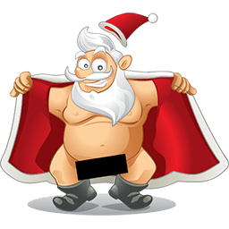 Santa Flashing Emoticon